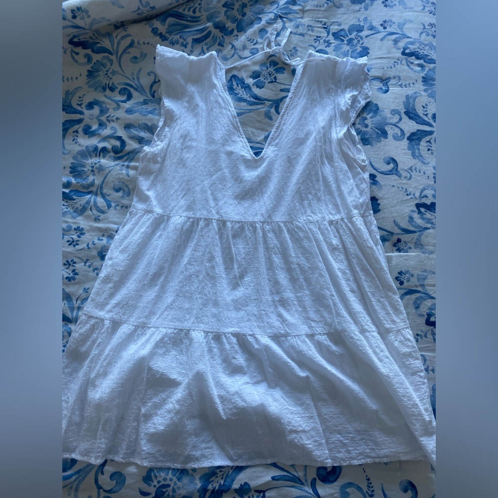Abercrombie White Tiered Mini Dress